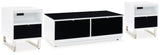 Gardoni White/Black Coffee Table and 2 Chairside End Tables (Online Special Price) - Ornate Home