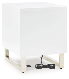 Gardoni White/Black Coffee Table and 2 Chairside End Tables - Ornate Home