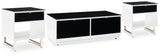 Gardoni White/Black Coffee Table and 2 End Tables (Online Special Price) - Ornate Home
