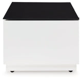 Gardoni White/Black Coffee Table and 2 End Tables - Ornate Home