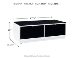 Gardoni White/Black Coffee Table and 2 End Tables - Ornate Home