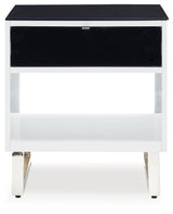 Gardoni White/Black End Table (Online Special Price) - Ornate Home