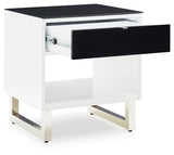 Gardoni White/Black End Table (Online Special Price) - Ornate Home