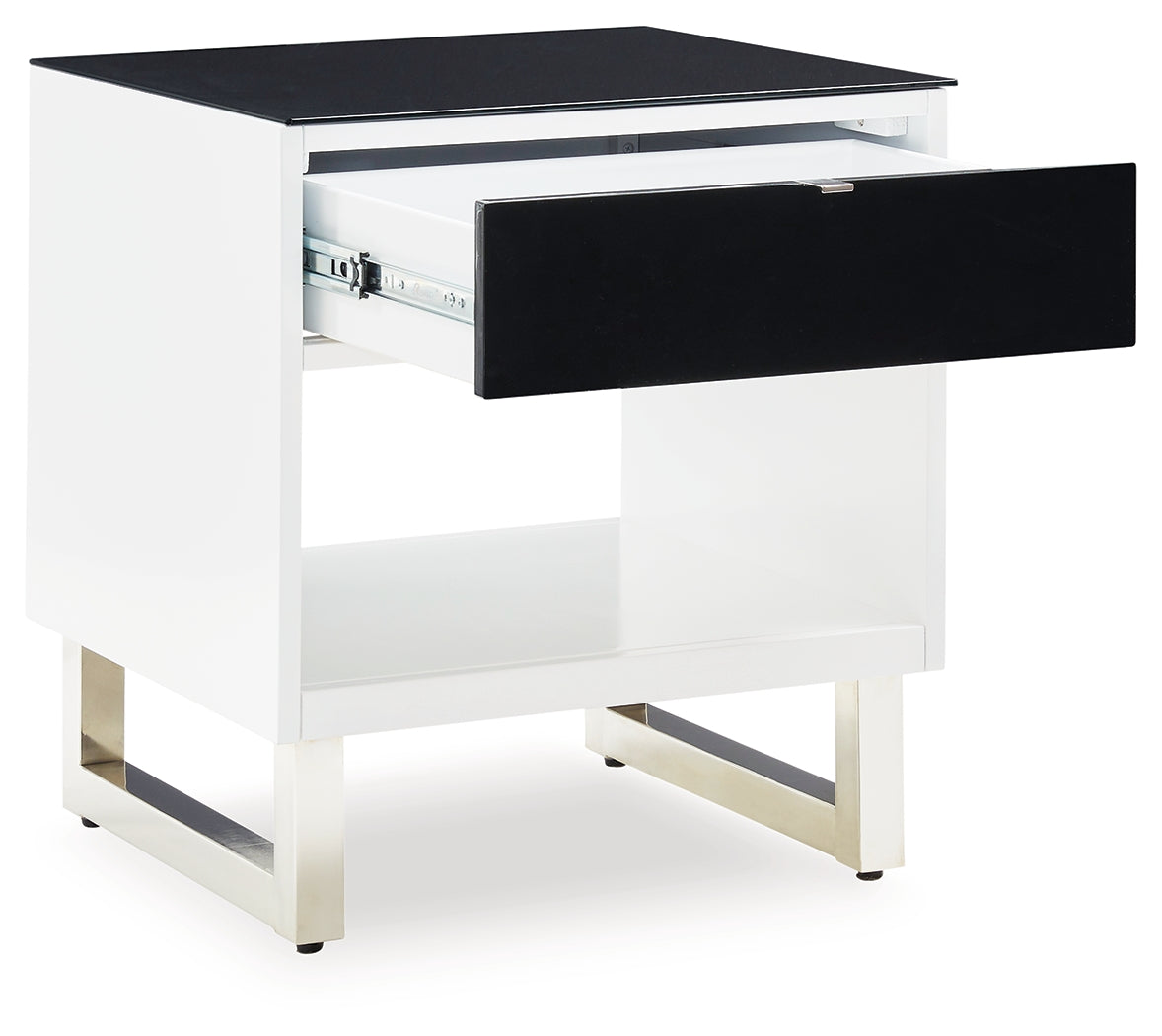 Gardoni White/Black End Table (Online Special Price) - Ornate Home