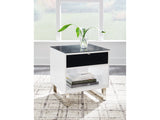 Gardoni White/Black End Table - Ornate Home