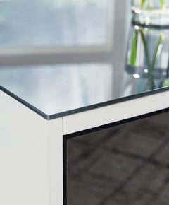 Gardoni White/Black End Table - Ornate Home