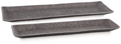 Garekton Pewter Finish Tray (Set of 2) - Ornate Home