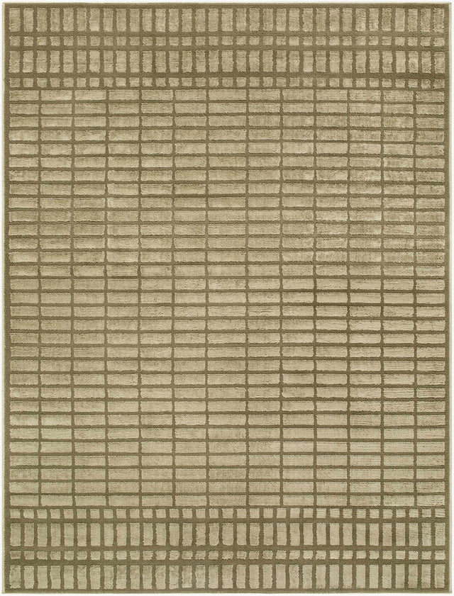 Gareth Olive Grid Area Rug - Ornate Home