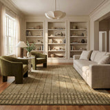 Gareth Olive Grid Area Rug - Ornate Home