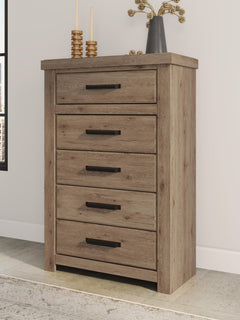 Garistyn Light Brown Chest of Drawers - Ornate Home