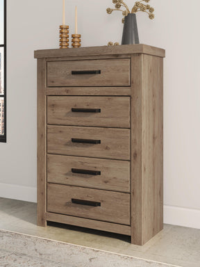 Garistyn Light Brown Chest of Drawers - Ornate Home