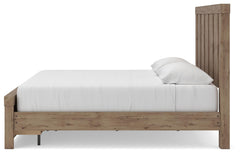 Garistyn Light Brown King Panel Storage Bed - Ornate Home