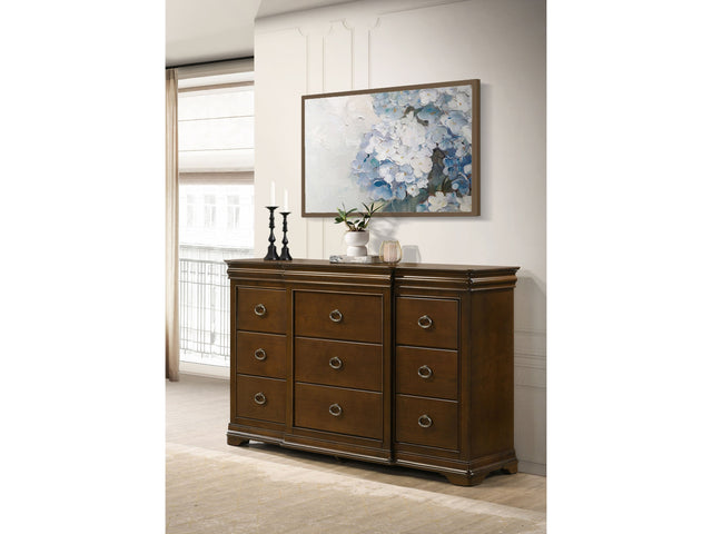 Garland Brown Cherry 11-drawer Bedroom Dresser Cabinet - Ornate Home
