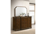 Garland Brown Cherry 11-drawer Bedroom Dresser with Mirror - Ornate Home