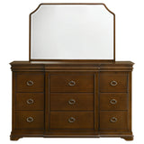 Garland Brown Cherry 11-drawer Bedroom Dresser with Mirror - Ornate Home