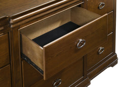Garland Brown Cherry 11-drawer Bedroom Dresser with Mirror - Ornate Home