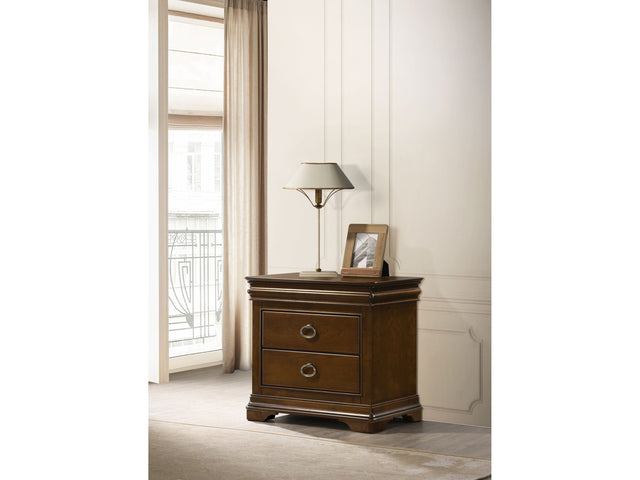 Garland Brown Cherry 3-drawer Nightstand Bedside Table - Ornate Home