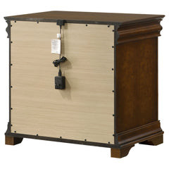Garland Brown Cherry 3-drawer Nightstand Bedside Table - Ornate Home
