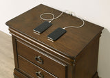 Garland Brown Cherry 3-drawer Nightstand Bedside Table - Ornate Home