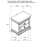 Garland Brown Cherry 3-drawer Nightstand Bedside Table - Ornate Home