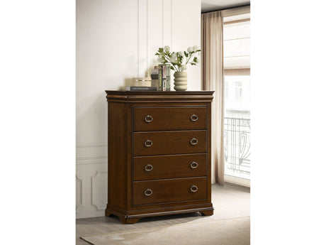 Garland Brown Cherry 4-drawer Bedroom Chest of Drawers - Ornate Home