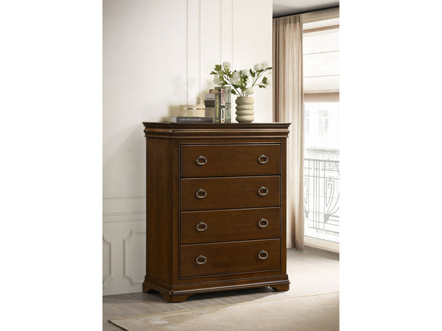 Garland Brown Cherry 4-drawer Bedroom Chest of Drawers - Ornate Home