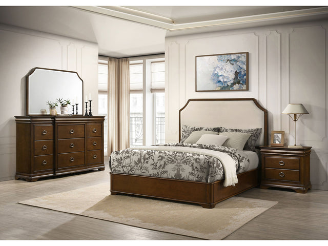 Garland Brown Cherry 4-piece Eastern King Bedroom Set - Ornate Home