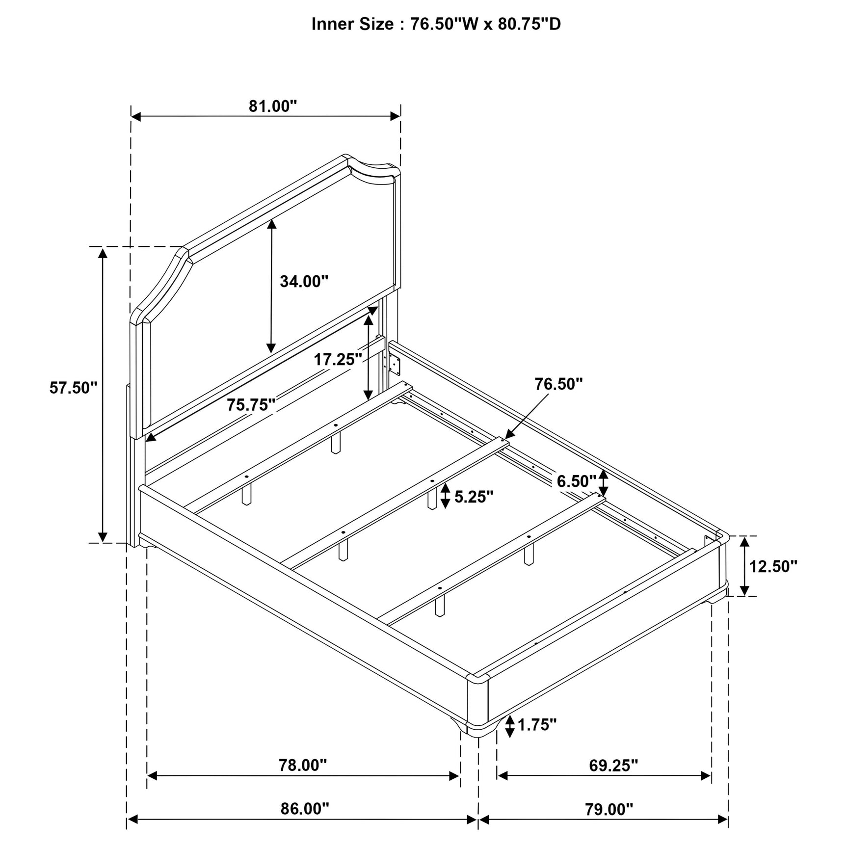 Garland Brown Cherry 58-inch Eastern King Panel Bed - Ornate Home