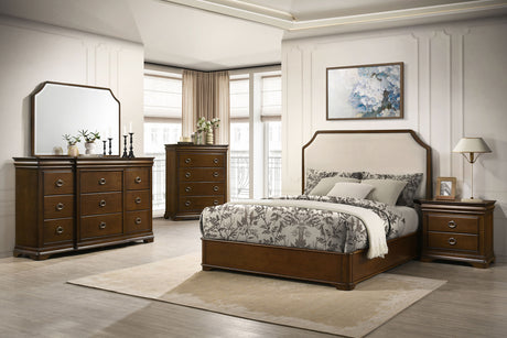Garland Brown Cherry 58-inch Eastern King Panel Bed - Ornate Home