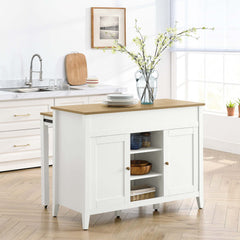 Garland Oak/White Kitchen Island - Ornate Home