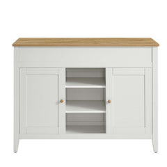Garland Oak/White Kitchen Island - Ornate Home