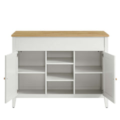Garland Oak/White Kitchen Island - Ornate Home