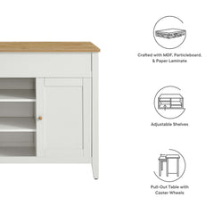 Garland Oak/White Kitchen Island - Ornate Home