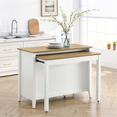 Garland Oak/White Kitchen Island - Ornate Home