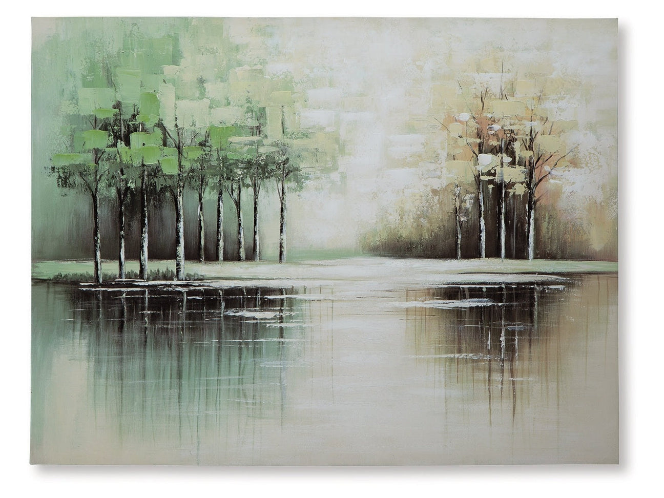 Garlenridge Green/Tan/White Wall Art (Online Special Price) - Ornate Home