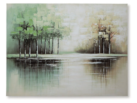 Garlenridge Green/Tan/White Wall Art (Online Special Price) - Ornate Home