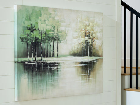 Garlenridge Green/Tan/White Wall Art - Ornate Home