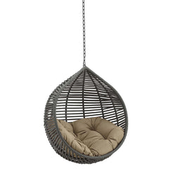 Garner Gray/Mocha Teardrop Outdoor Patio Swing Chair Without Stand - Ornate Home