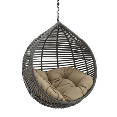 Garner Gray/Mocha Teardrop Outdoor Patio Swing Chair Without Stand - Ornate Home