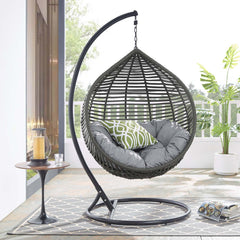 Garner Gray Teardrop Outdoor Patio Swing Chair - Ornate Home