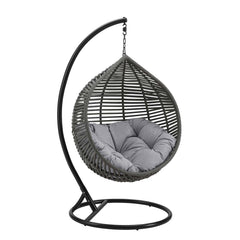 Garner Gray Teardrop Outdoor Patio Swing Chair - Ornate Home