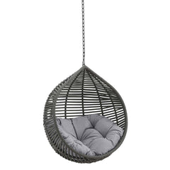 Garner Gray Teardrop Outdoor Patio Swing Chair Without Stand - Ornate Home