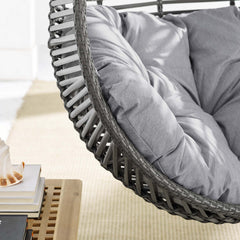 Garner Gray Teardrop Outdoor Patio Swing Chair Without Stand - Ornate Home