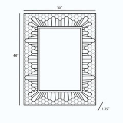 Garner Mosaic Framed Mirror - Ornate Home
