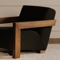 Garnet Olive Lounge Chair - Ornate Home