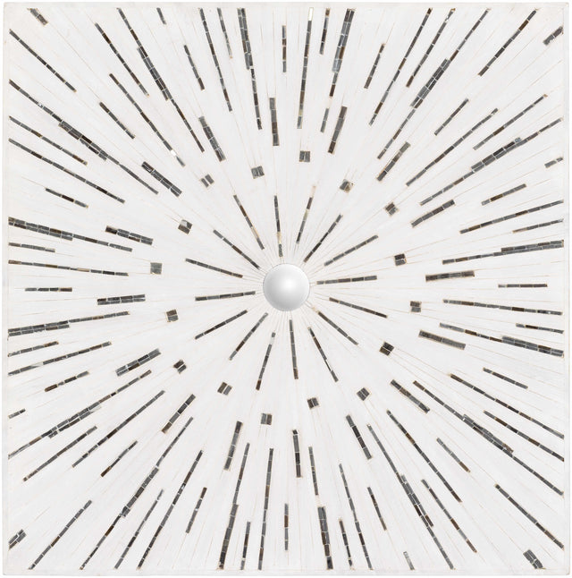 Garnet White Mosaic Starburst Wall Art - Clearance - Ornate Home