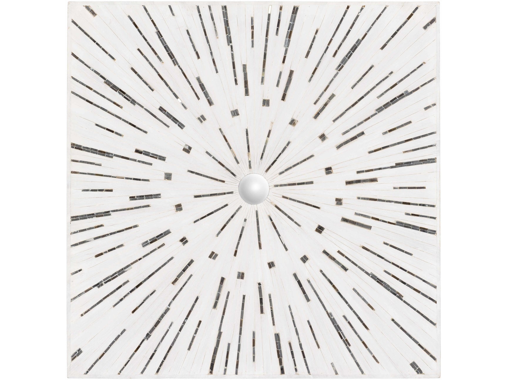 Garnet White Mosaic Starburst Wall Art - Ornate Home