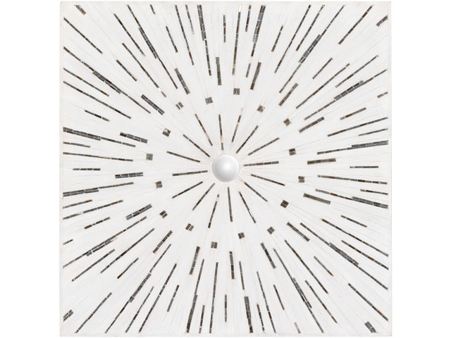 Garnet White Mosaic Starburst Wall Art - Ornate Home