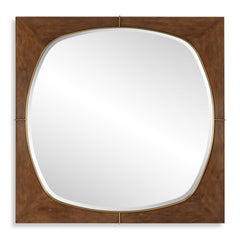 Garonne Walnut Square Mirror - Ornate Home