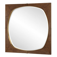 Garonne Walnut Square Mirror - Ornate Home